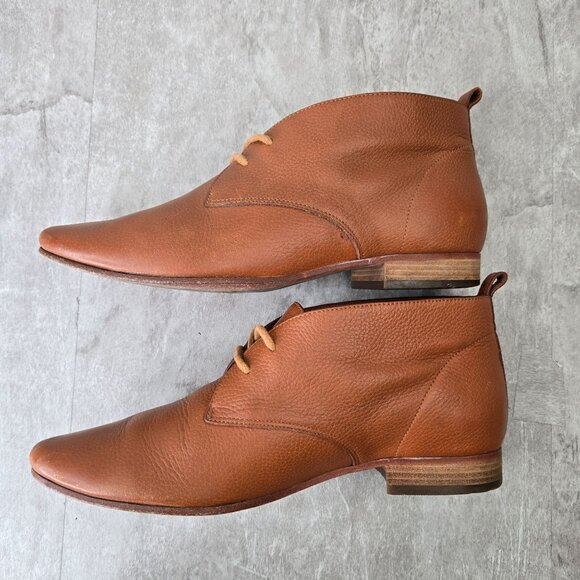 Cole Haan Chukka Boots 8 Brown Leather Cottage Lagenlook Lace Up Ankle Booties - Picture 6 of 11
